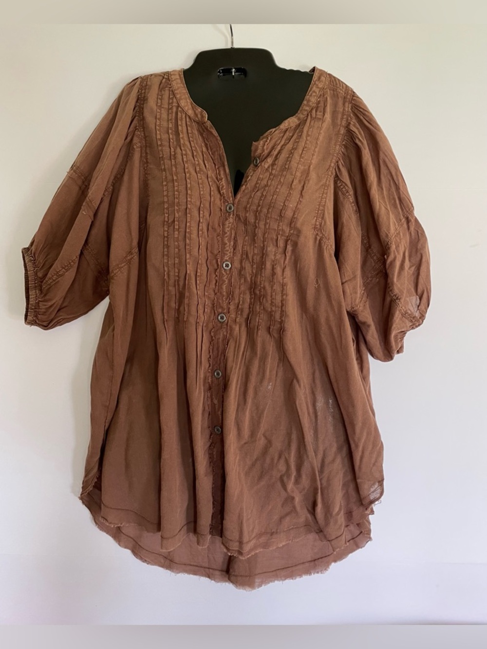 Free People Brown Pintuck Peasant Tunic
We the free - Picture 3 of 9